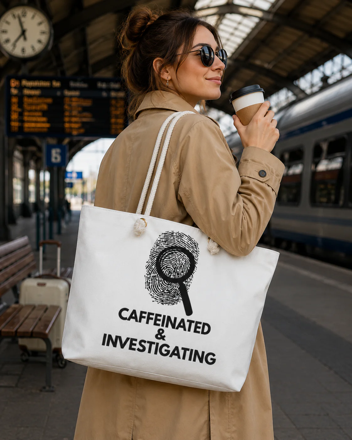 Caffeinated & Investigating Weekender Bag - Image 2
