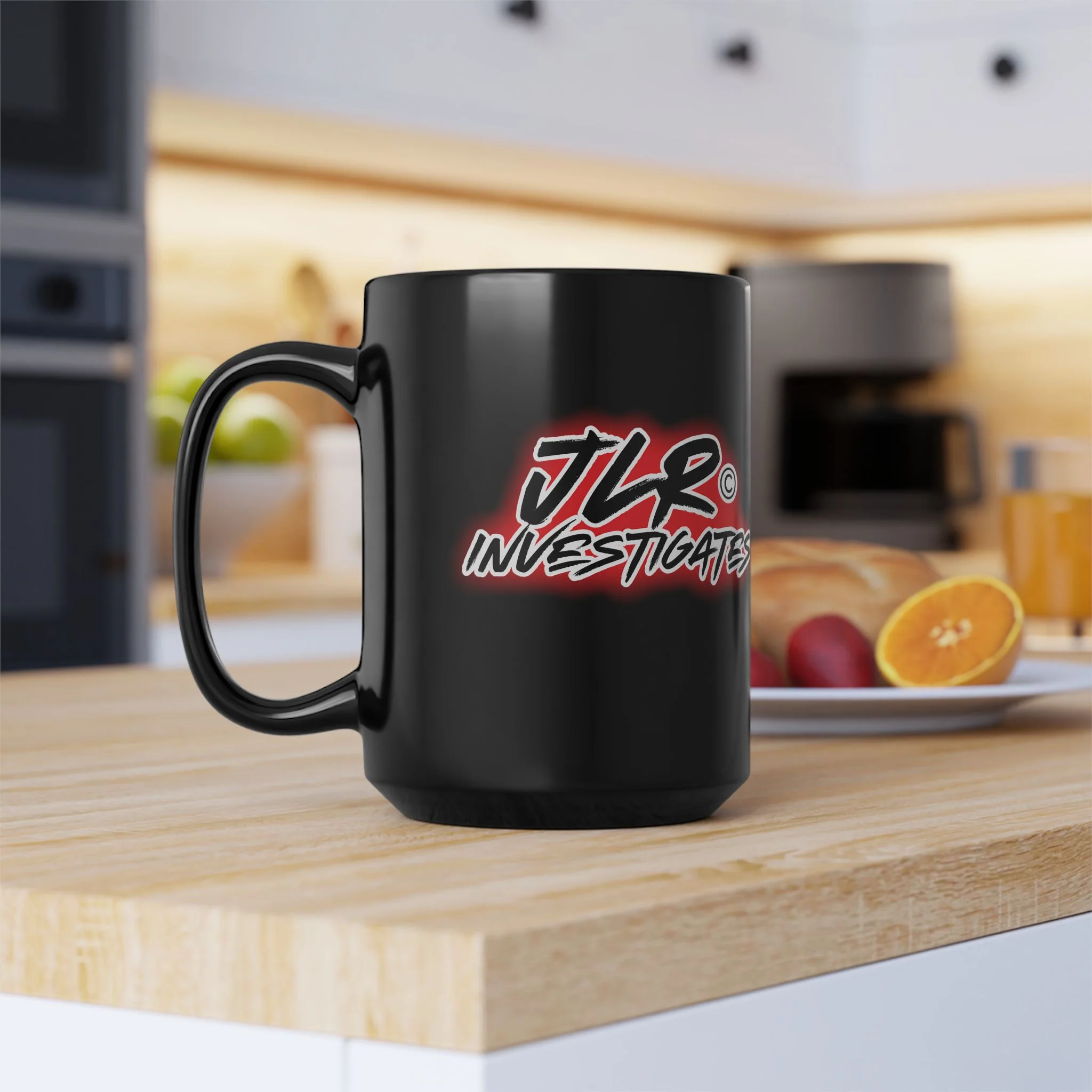 JLR© Bold Logo Coffee Mug – Black - Image 4