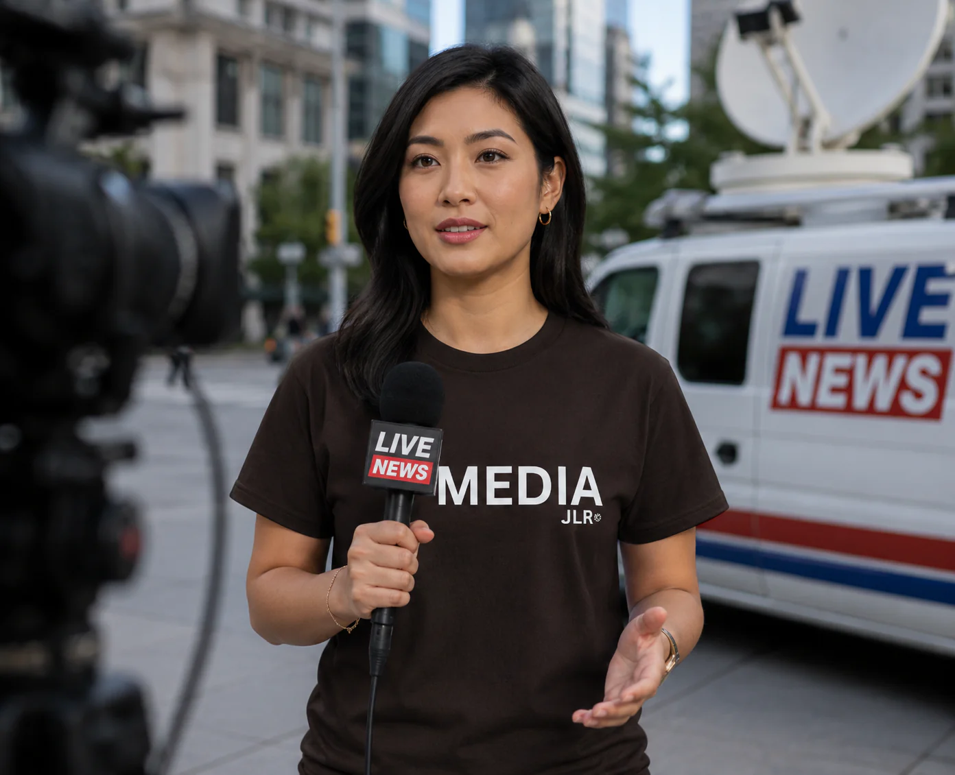 MEDIA JLR© T-Shirt — White Logo - Image 2